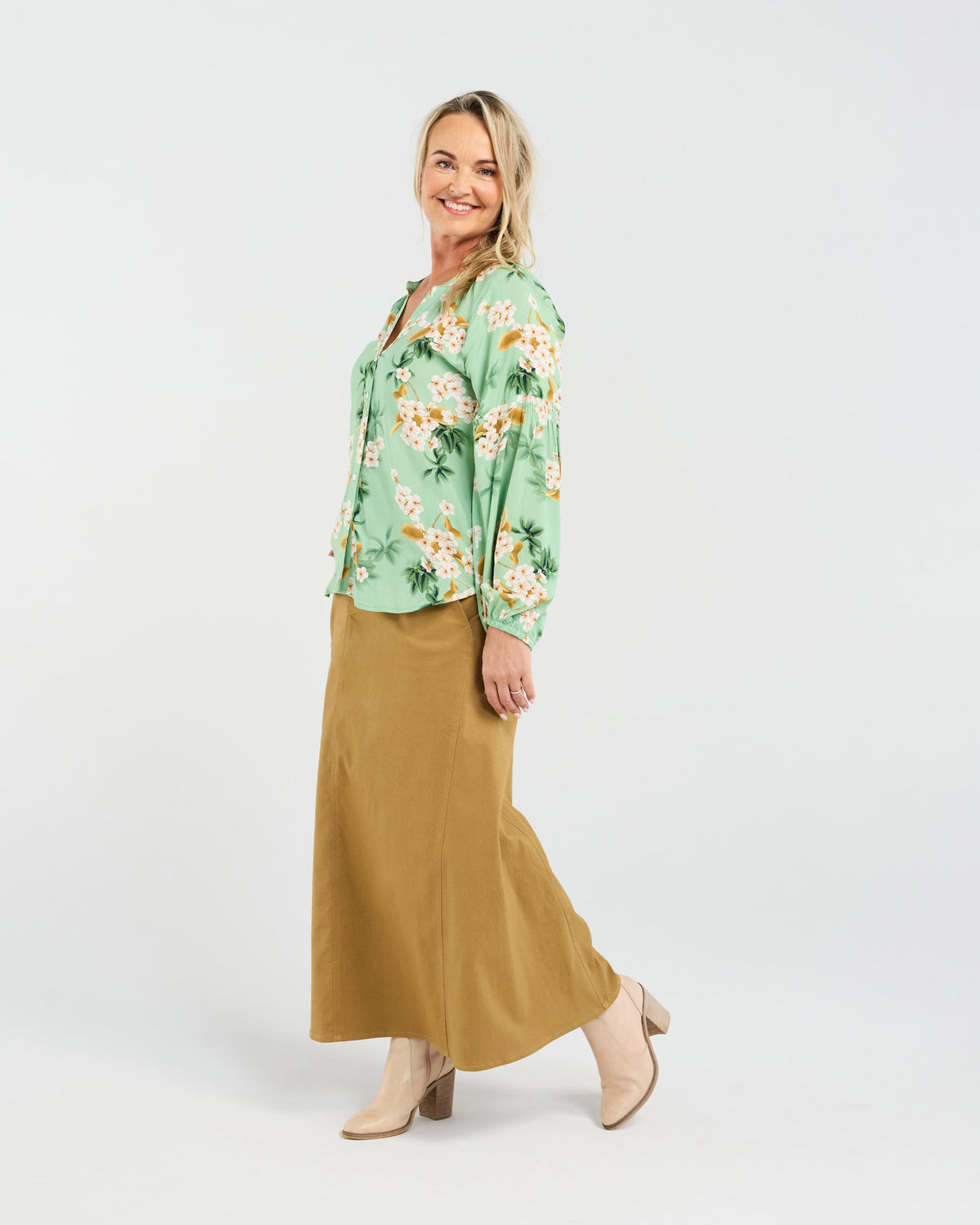 Jasmine Shirred Sleeve Top