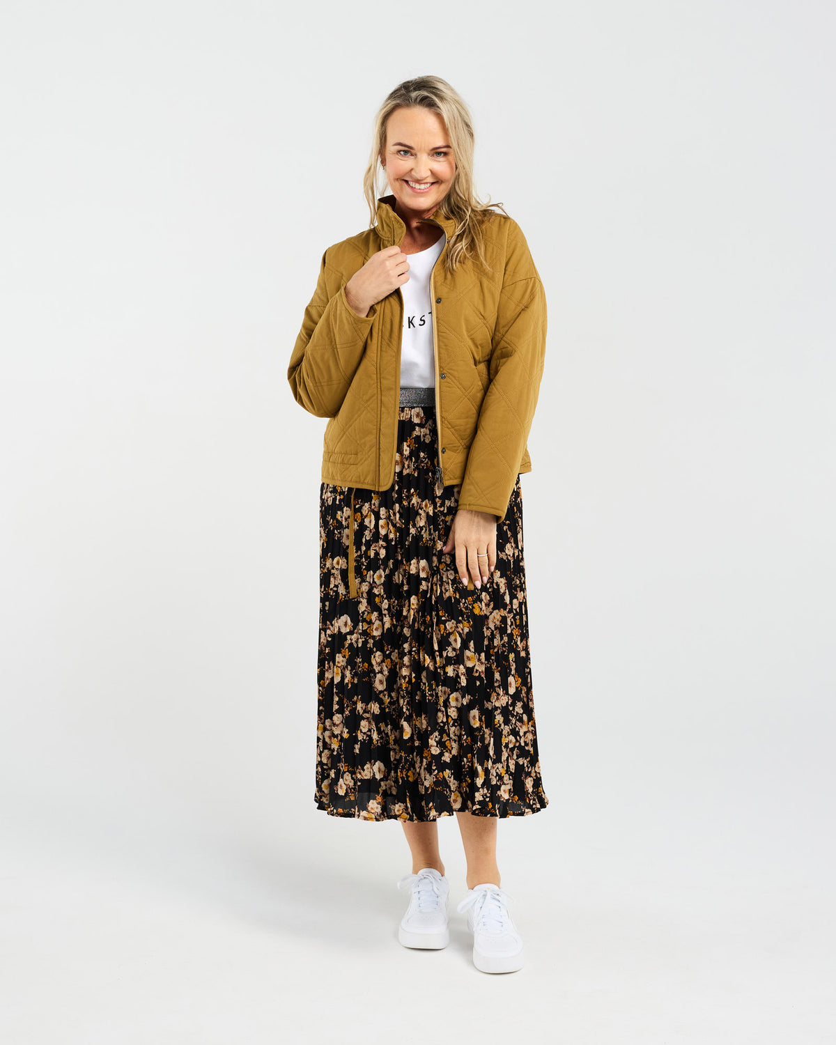 Helene Quilted Jacket (Mustard)