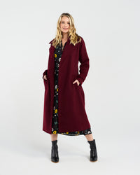 Camille Wool Coat (Cherry)