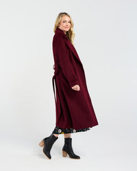 Camille Wool Coat (Cherry)