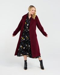 Camille Wool Coat (Cherry)