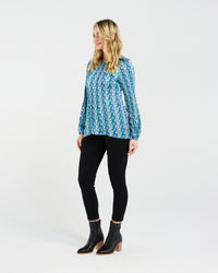 Anya Pleat Top (Blue)