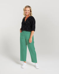 Drawcord Elastic Waist Pant