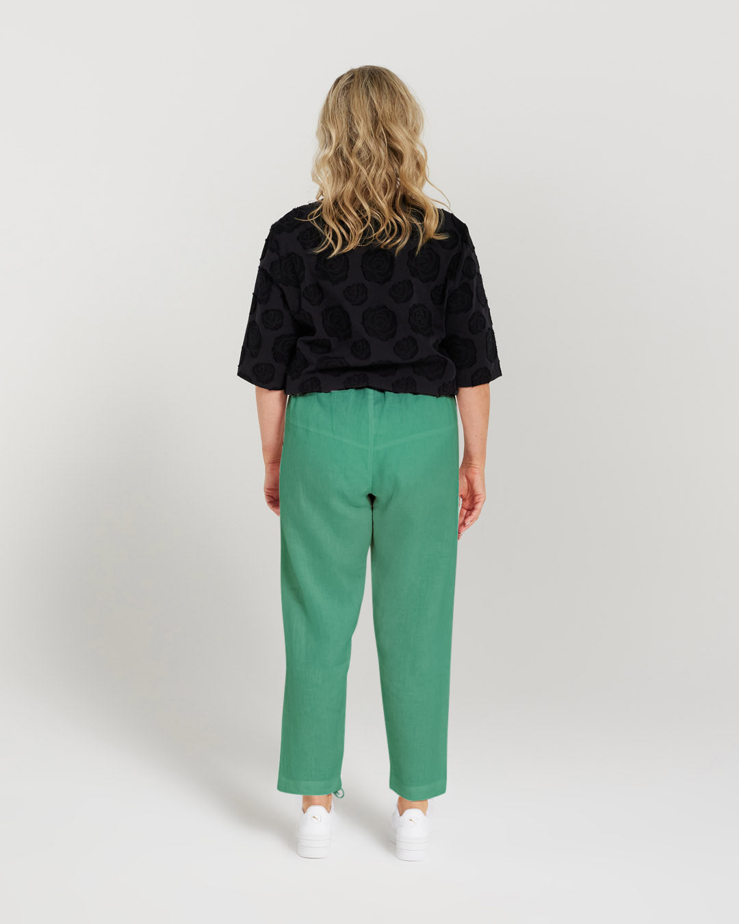 Drawcord Elastic Waist Pant