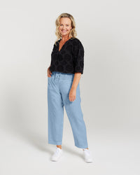 Drawcord Elastic Waist Pant