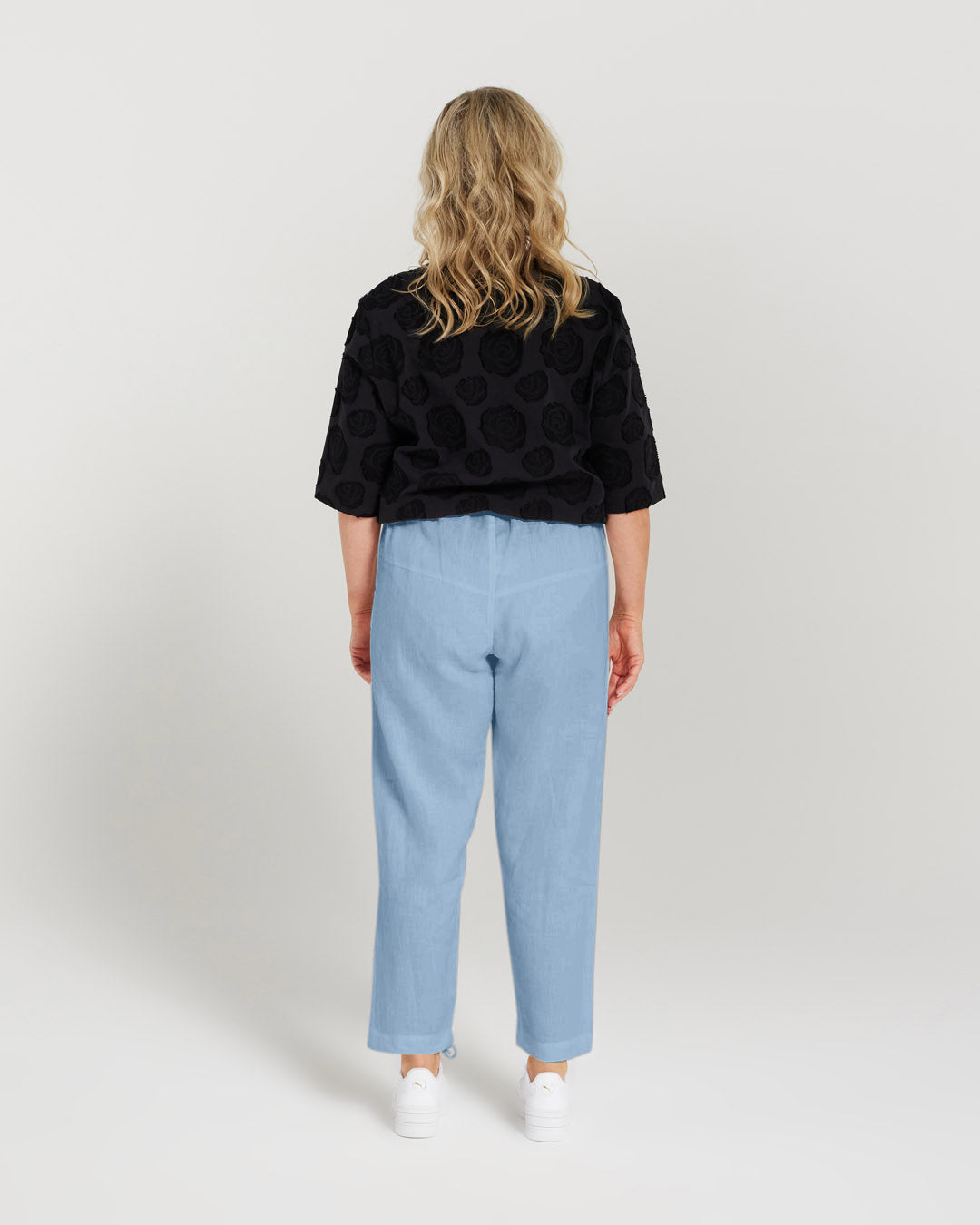 Drawcord Elastic Waist Pant