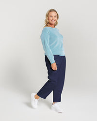 Drawcord Elastic Waist Pant