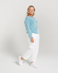 Drawcord Elastic Waist Pant