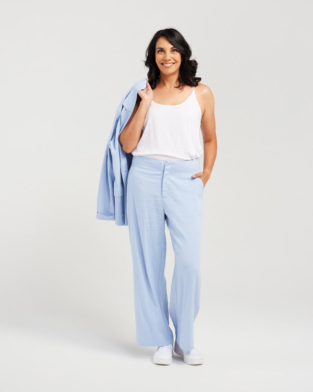 Easy Moving Linen Blend Wide Leg Pants