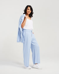 Easy Moving Linen Blend Wide Leg Pants