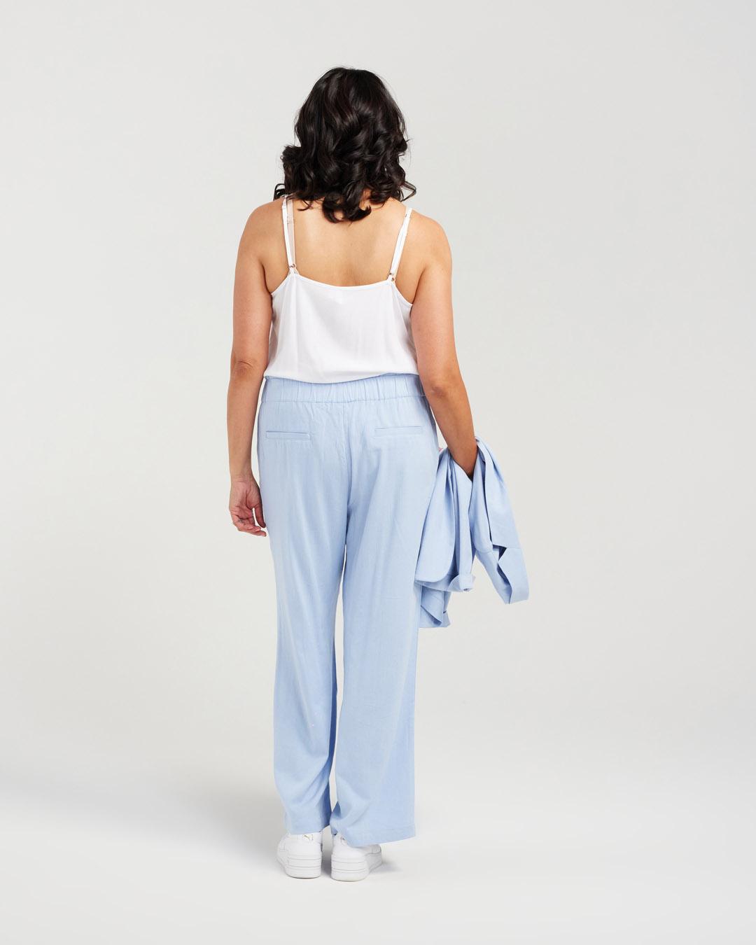 Easy Moving Linen Blend Wide Leg Pants